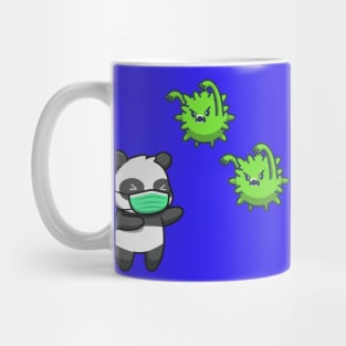 Cute Panda Wear Mask Scare Coronavirus Cartoon Mug